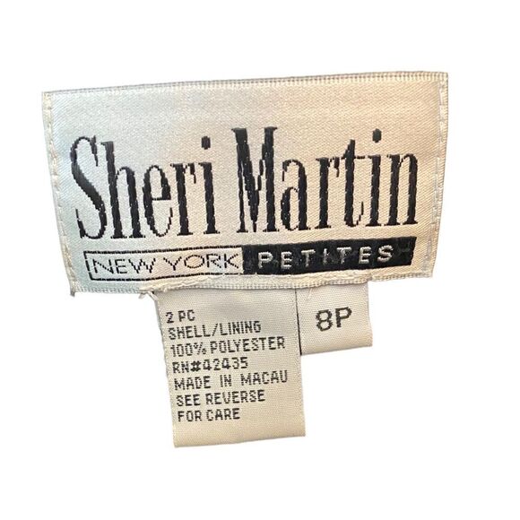 Sheri Martin Sz 8P Red Vintage 2 Piece Floral Evening Cocktail Wedding Pantsuit - Picture 9 of 9